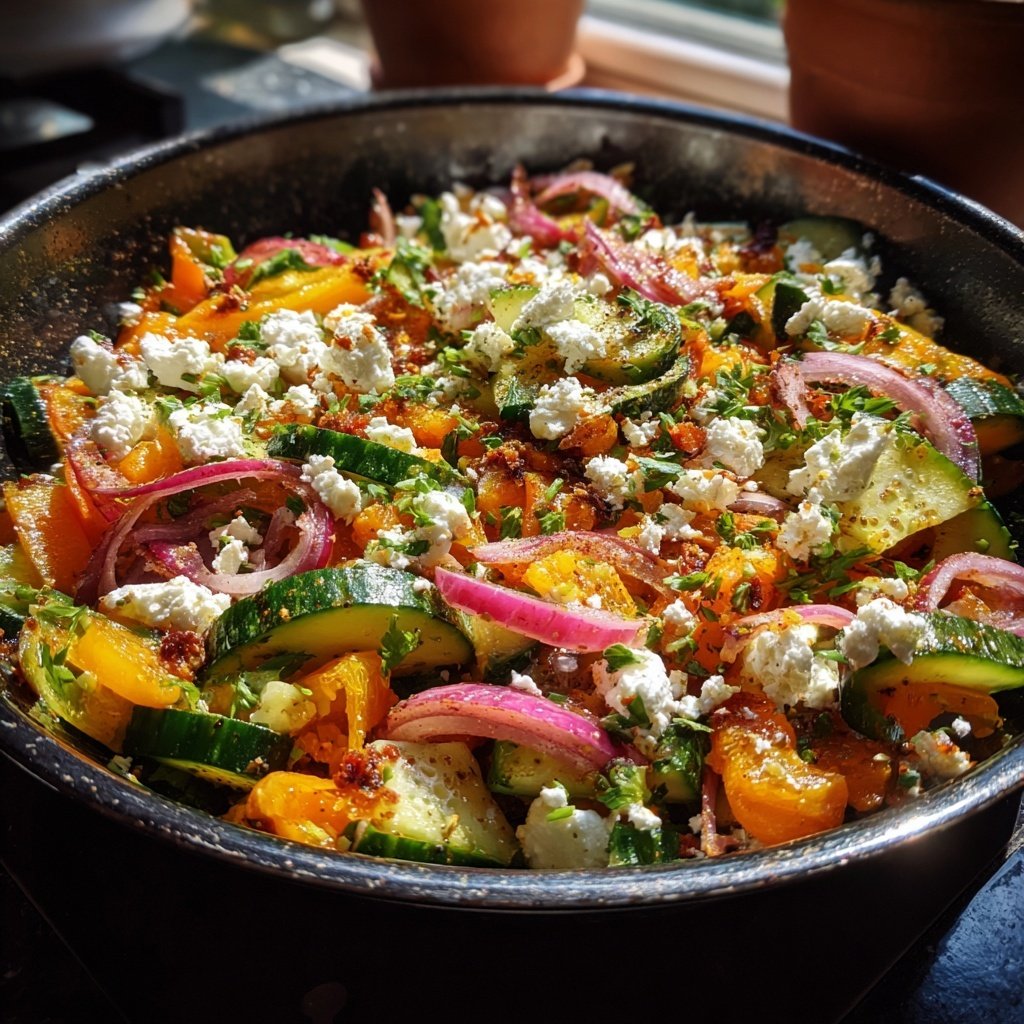 Bunter Salat Zum Grillen Mit Gurke Und Feta