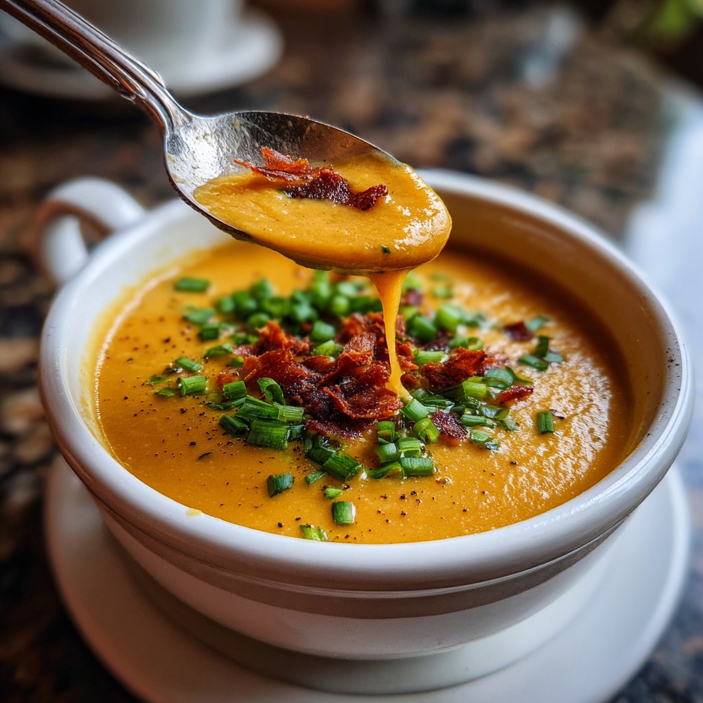 Blumenkohlsuppe mit Lauchzwiebeln