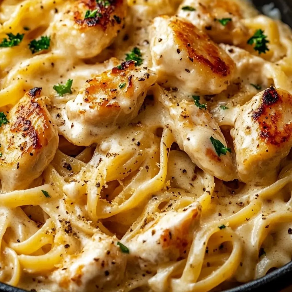 Hähnchen-Alfredo-Pasta