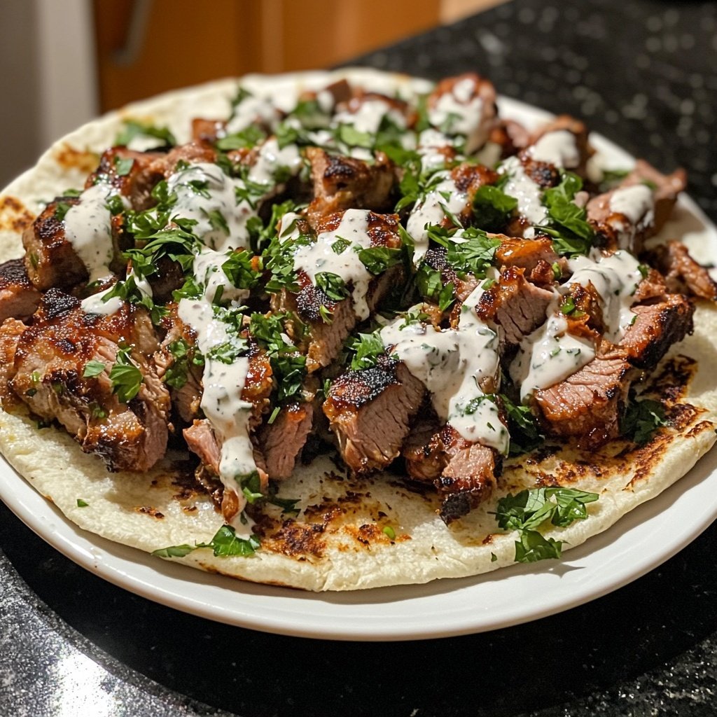 Döner mit Joghurt-Minze-Sauce