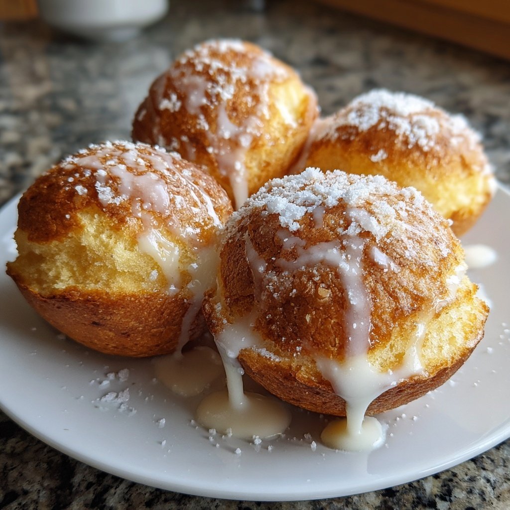 Quarkbällchen mit Joghurtteig