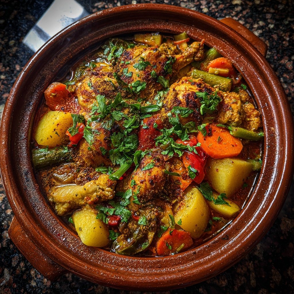 Internationale Küche Marokkanisches Hähnchen-Tagine