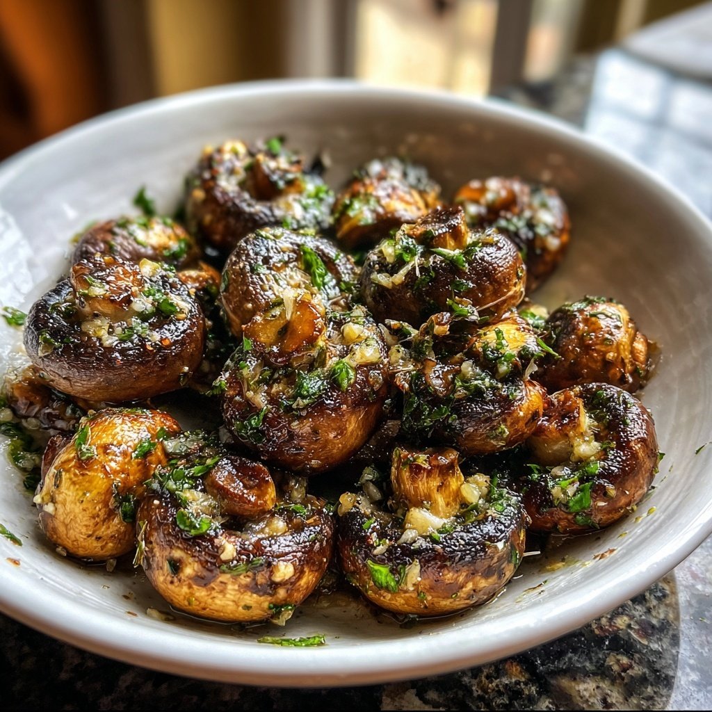 Gegrillte Champignons Mit Knoblauch