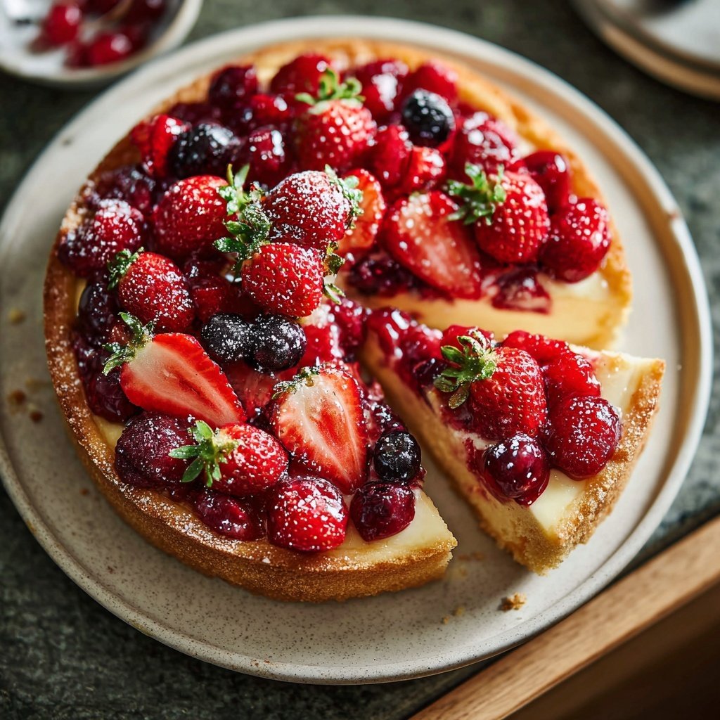 Erdbeerkuchen Mit Beeren Mix