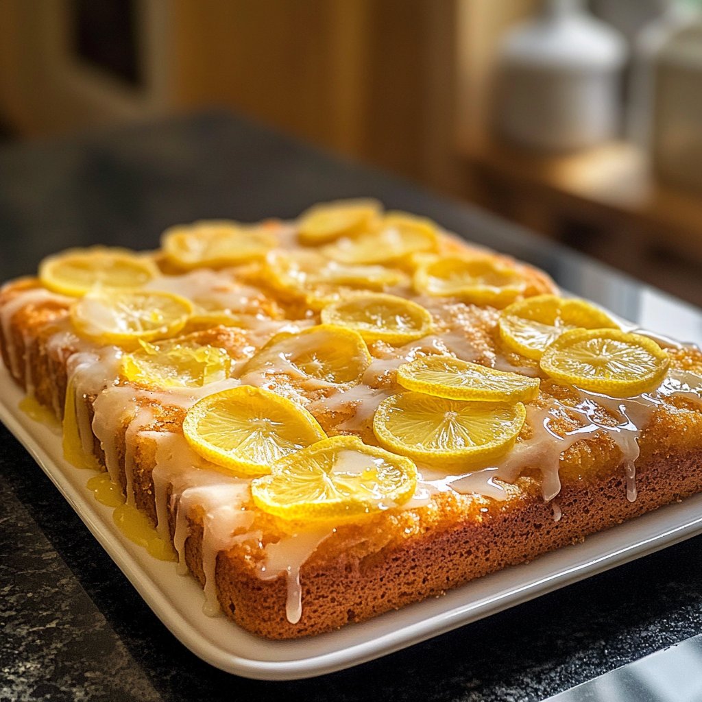 Saftiger Zitronenkuchen vom Blech