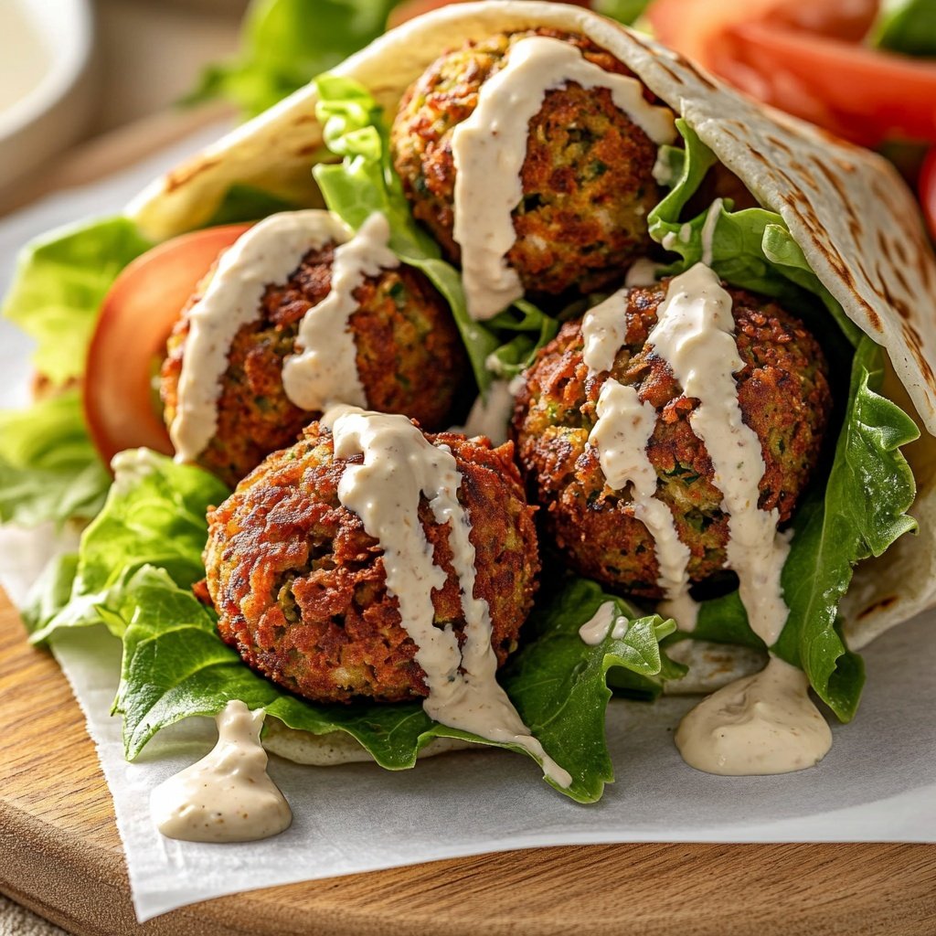 Falafel im Wrap